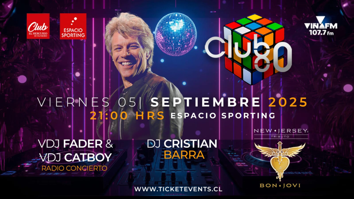 CLUB80 EDICIÓN SEPTIEMBRE 2025 Viña del Mar, Espacio Sporting